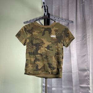 Vans Green and Brown Camo Short Sleeve Tee